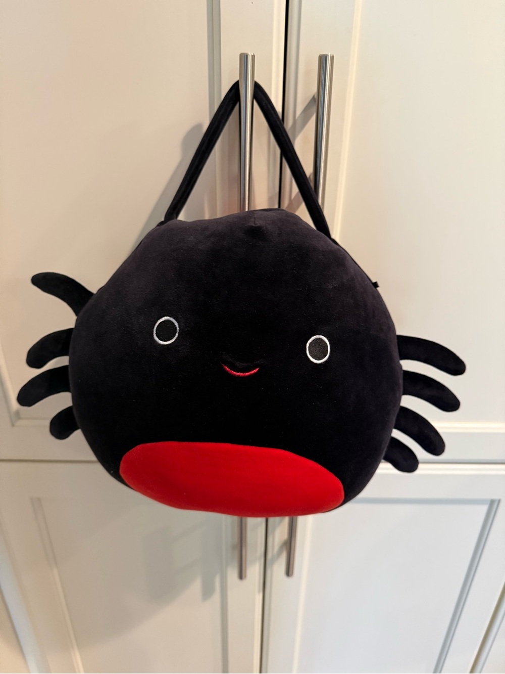 Squishmallow Plush Spider Trick or Treat basket - Black and Red